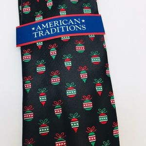 Black Christmas Tie Ornaments NEW